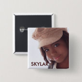 BADGE CARRÉ 5 CM SKYLAR (Devant & derrière)