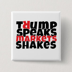 Badge Carré 5 Cm slogan de protestation anti-Trump