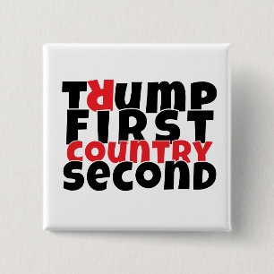 Badge Carré 5 Cm slogan de protestation anti-Trump