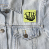 Badge Carré 5 Cm Sloth (En situation)