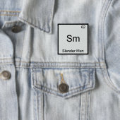 Badge Carré 5 Cm Sm - Sender Man Funny Chemistry, Élément Symbole (En situation)