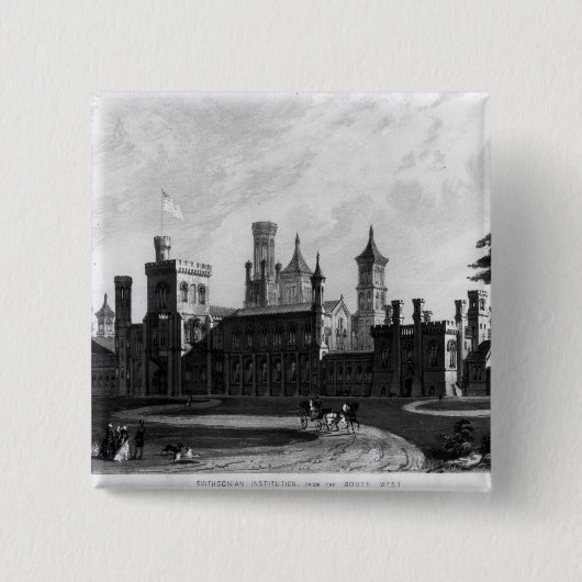 Badge Carré 5 Cm Smithsonian Institution de l'ouest du sud (Devant)