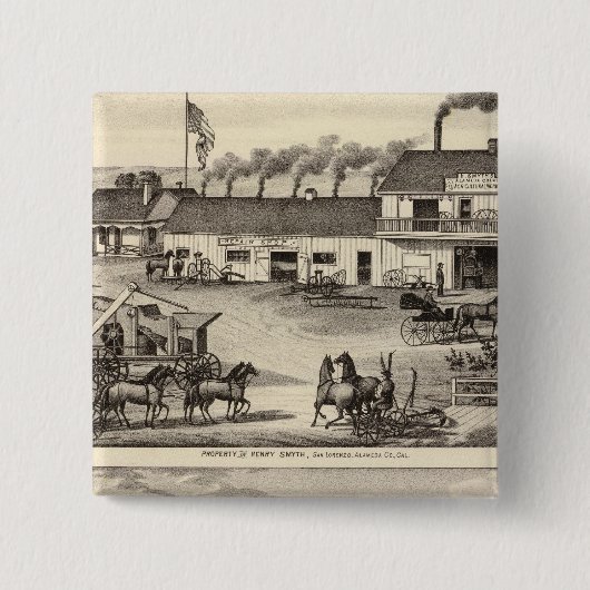 Badge Carré 5 Cm Smyth, propriétés Adams (Devant)