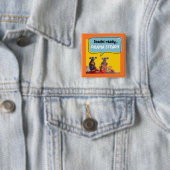 Badge Carré 5 Cm Snacks Ready, Drama Steady (En situation)