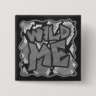 Badge Carré 5 Cm Snake Yellow et Gold Print