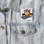 Badge Carré 5 Cm Sneak Peek - (En situation)