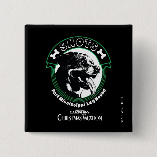 Badge Carré 5 Cm Snots Part Mississippi Leg Hound (Devant)