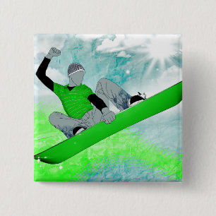 Badge Carré 5 Cm snowcore. 1.