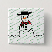 Badge Carré 5 Cm Snowman (Devant)