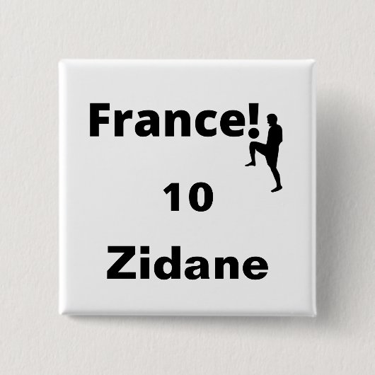 Badge Carré 5 Cm Soccer France, personnalisable (Devant)