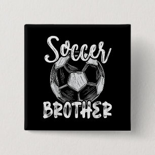 Badge Carré 5 Cm Soccer Frère Hommes Famille Matching Team Joueur S