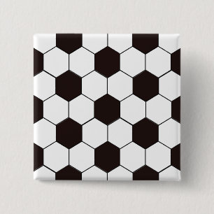Badge Carré 5 Cm Soccer motif de football