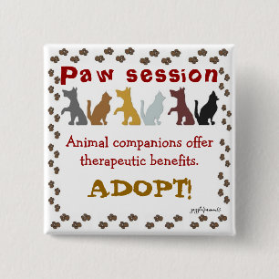 Badge Carré 5 Cm Société d'animaux de compagnie