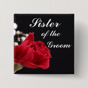 Badge Carré 5 Cm Soeur du marié