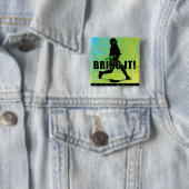 Badge Carré 5 Cm softball102 (En situation)
