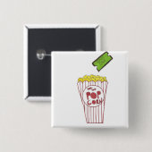 Badge Carré 5 Cm Soirée cinéma (Devant & derrière)