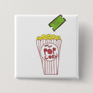 Badge Carré 5 Cm Soirée cinéma