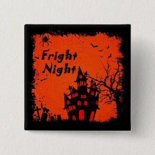 Badge Carré 5 Cm Soirée de la nuit de la fête d'Halloween
