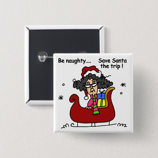 Badge Carré 5 Cm Sois méchant (Devant & derrière)