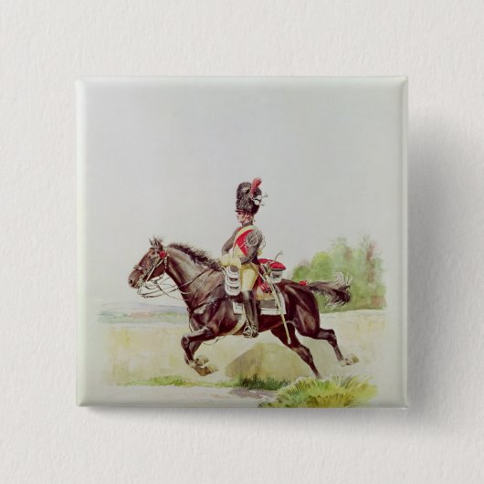 Badge Carré 5 Cm Soldat de la garde impériale à cheval, 1898 (Devant)