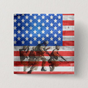 Badge Carré 5 Cm Soldats