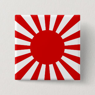 Badge Carré 5 Cm Soleil Levant