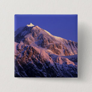 Badge Carré 5 Cm Sommet du pic Denali Mt. McKinley) à