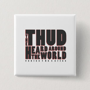 Badge Carré 5 Cm Son mat entendu autour du bouton du monde
