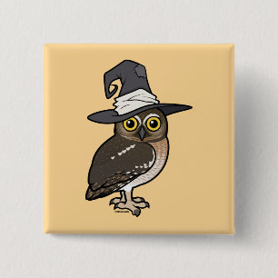 Badge Carré 5 Cm Sorcière de hibou de Birdorable Elf