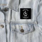 Badge Carré 5 Cm Sorcière féministe - Hex Le Patriarcat III (En situation)