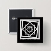 Badge Carré 5 Cm Sortilège noir (Devant & derrière)