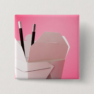 Badge Carré 5 Cm Sortir en rose