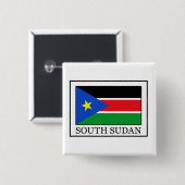 Badge Carré 5 Cm Soudan du Sud (Devant & derrière)