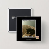 Badge Carré 5 Cm Souhaits de Kitty (Devant & derrière)