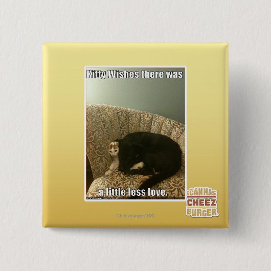 Badge Carré 5 Cm Souhaits de Kitty (Devant)