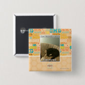 Badge Carré 5 Cm Souhaits de Kitty (Devant & derrière)