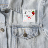 Badge Carré 5 Cm Soul aux fraises (En situation)