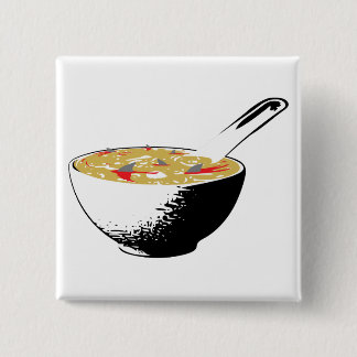 Badge Carré 5 Cm soupe d'ailerons de requin