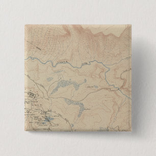 Badge Carré 5 Cm Sources thermales Mammoth et environs 2