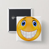 Badge Carré 5 Cm sourire de dent (Devant & derrière)