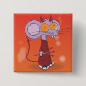 Badge Carré 5 Cm souris diabolique (Devant)