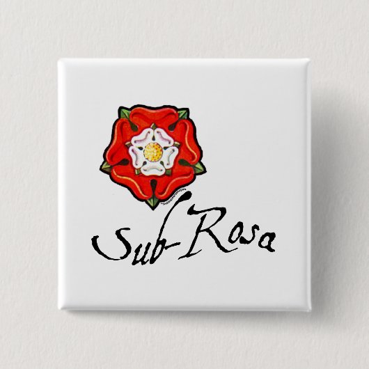 Badge Carré 5 Cm Sous Rosa (Devant)