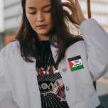 Badge Carré 5 Cm Soutien et drapeau pour la Palestine libre<br><div class="desc">Libérez la Palestine Drapeau avec texte arabe lire le slogan sur le bouton. C'est un moyen de montrer sa solidarité avec vos frères et soeurs palestiniens.</div>