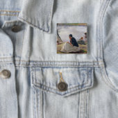 Badge Carré 5 Cm Souvenir, 1891 (En situation)