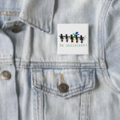 Badge Carré 5 Cm Soyez différent ! (En situation)