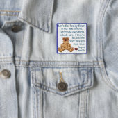 Badge Carré 5 Cm Soyons Nounours (En situation)