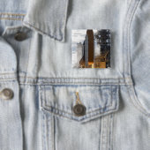 Badge Carré 5 Cm Space Shuttle Atlantis lève sur 15 (En situation)