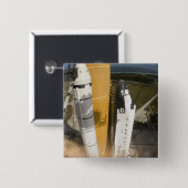 Badge Carré 5 Cm Space Shuttle Atlantis lève sur 17 (Devant & derrière)