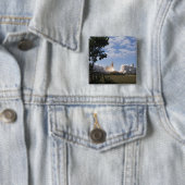 Badge Carré 5 Cm Space Shuttle Atlantis lève sur 18 (En situation)