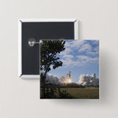 Badge Carré 5 Cm Space Shuttle Atlantis lève sur 18 (Devant & derrière)